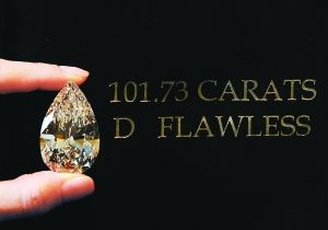 佳士得将拍卖101.73克拉梨形钻石